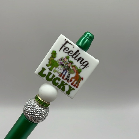 Feeling Lucky Toy Story Themed Silicone and Acrylic Beaded Pen - Picture 1 of 7